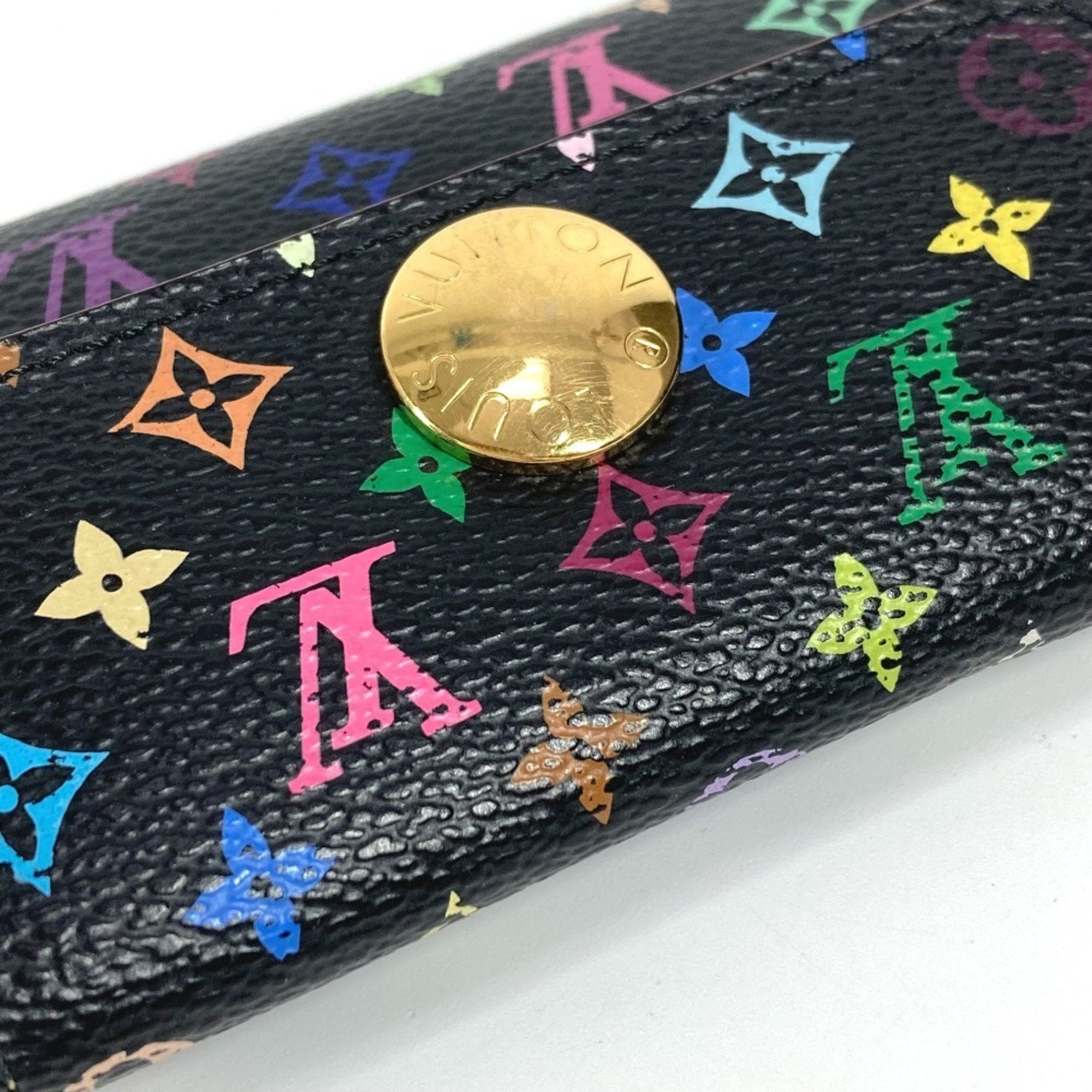 Louis Vuitton Black Noir Monogram Multicolore Coin Purse/Coin Case