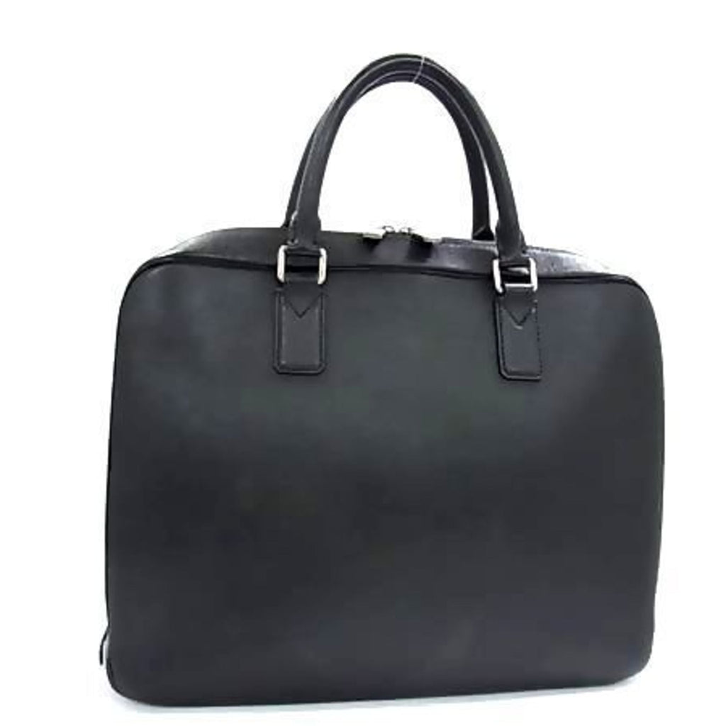 Louis Vuitton Ardoise Black Taiga Leather Briefcase Handbag Tote Bag