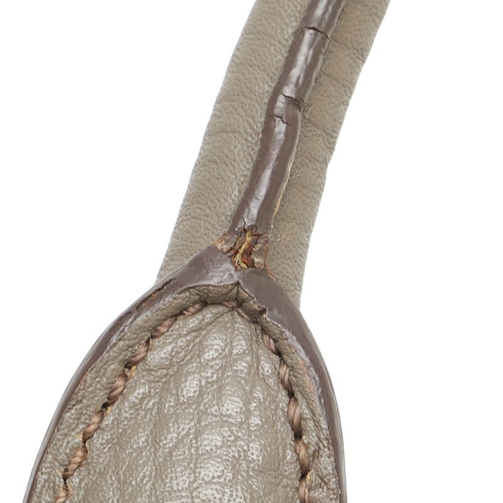 Prada Gray Leather Handbag Shoulder Bag