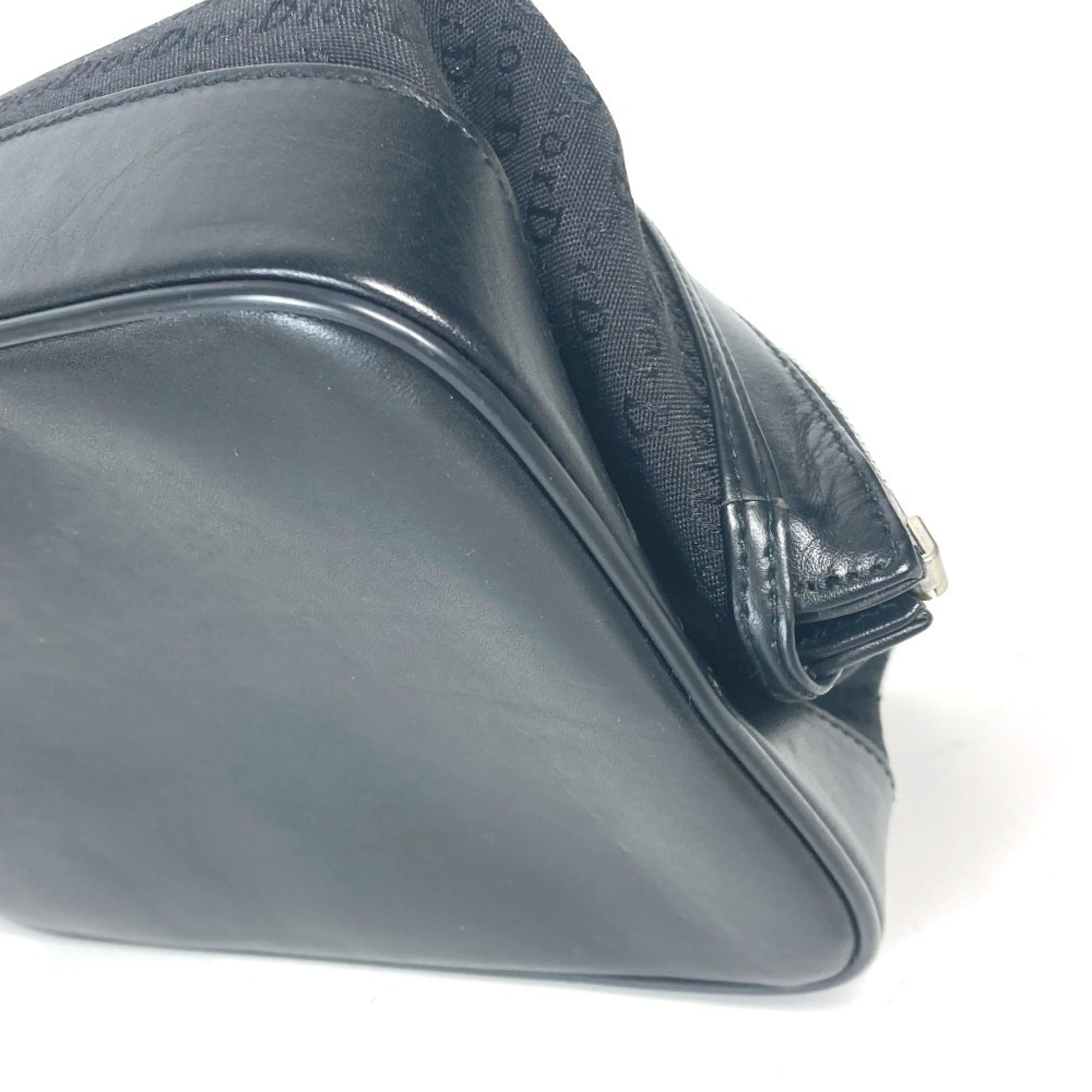 Christian Dior Black Canvas Leather Pouch (Pre-Owned)