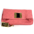 Louis Vuitton Pink Rose Leather Clutch Bag