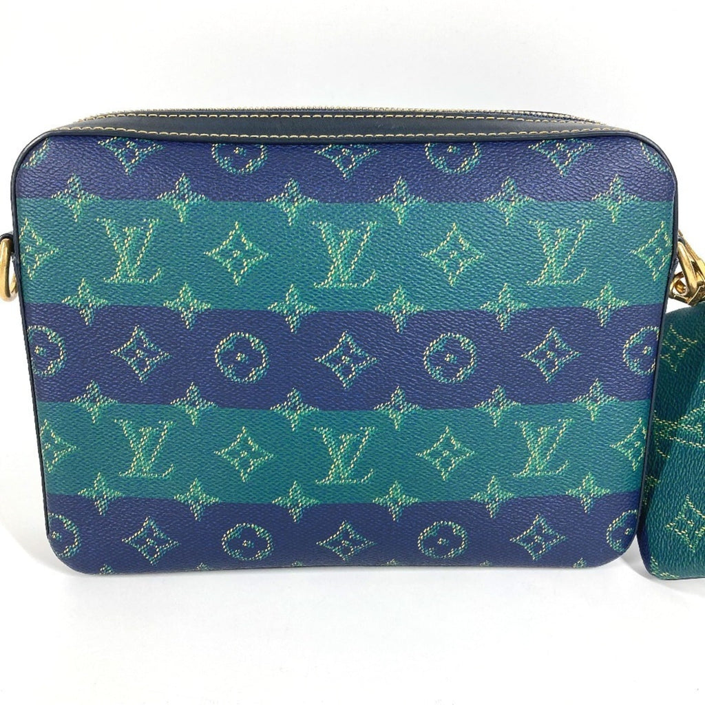 Louis Vuitton Blue Green Clutch Bag