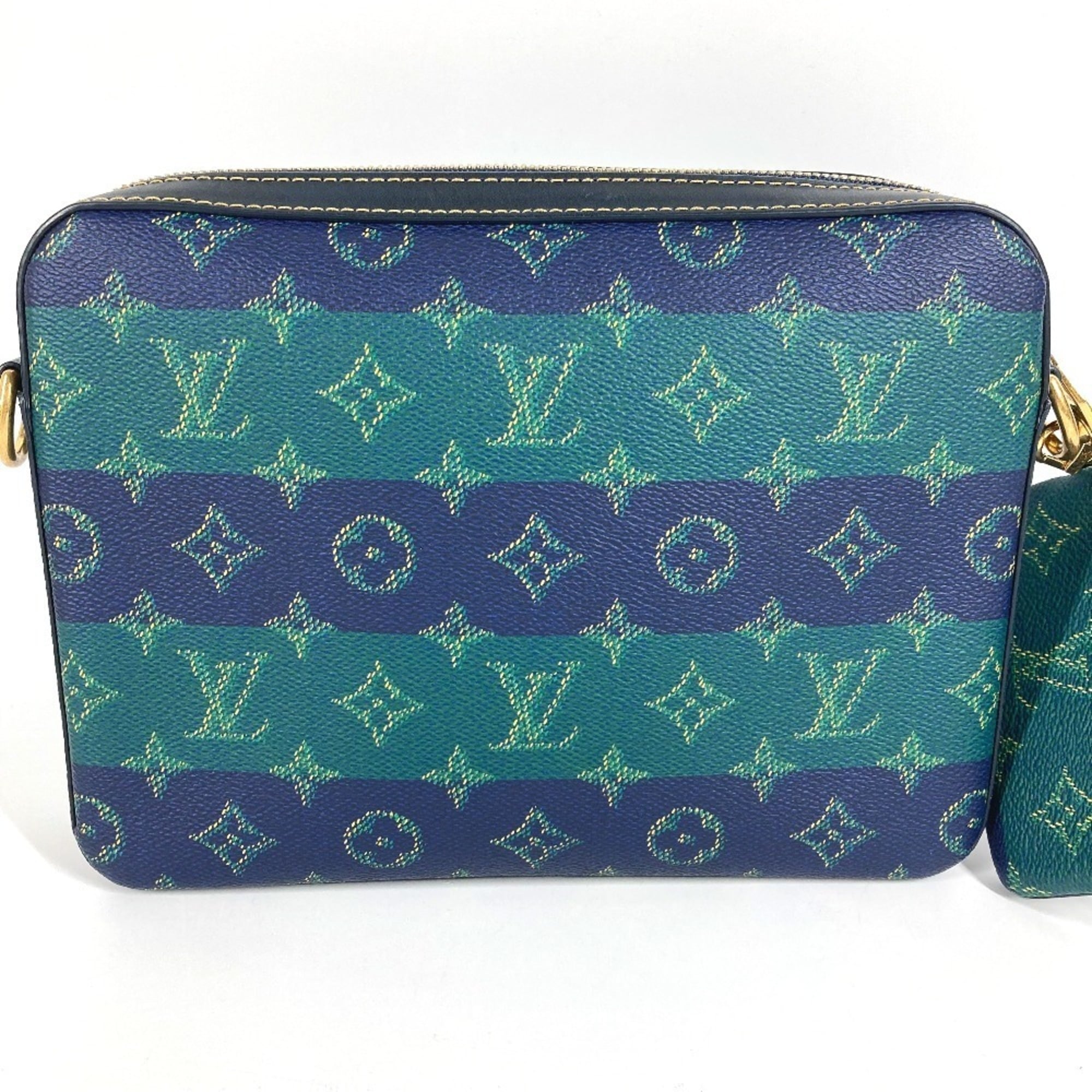 Louis Vuitton Blue Green Clutch Bag