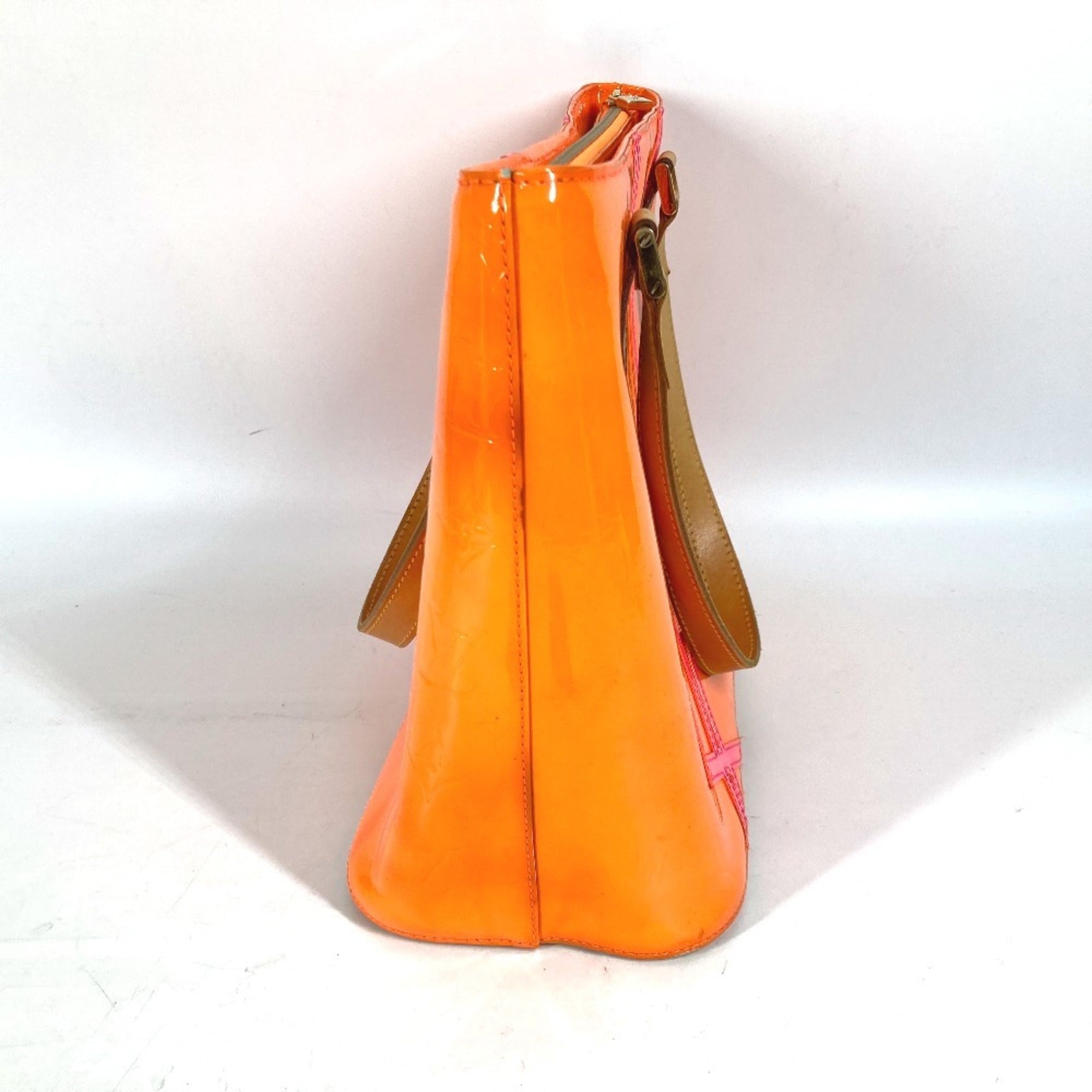 Louis Vuitton Monogram Vernis Orange Pink Monogram Vernis Shoulder Bag Tote Bag