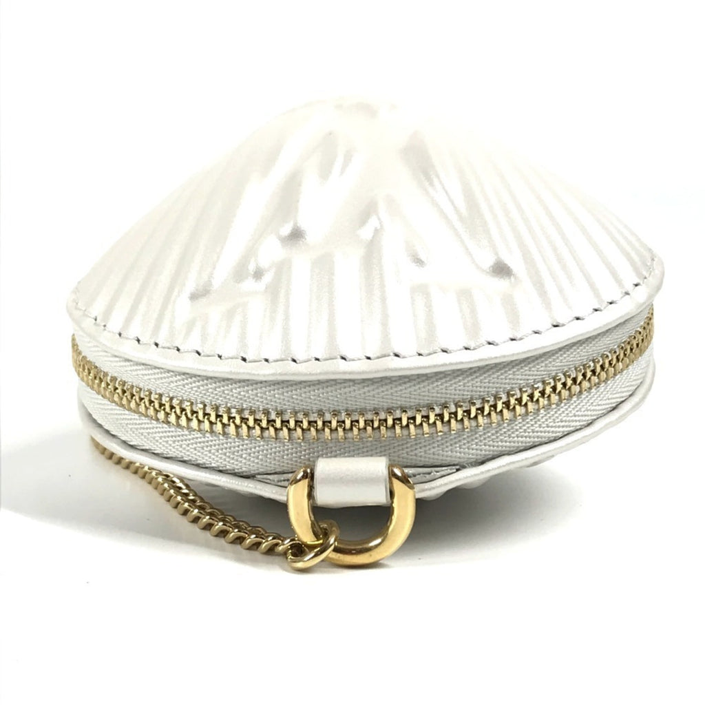 Louis Vuitton White Leather Coin Purse/Coin Case
