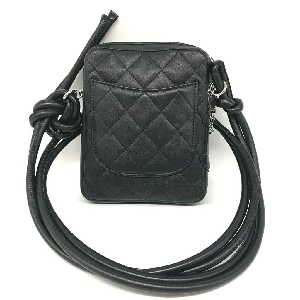 Chanel Black Leather Pochette Shoulder Bag