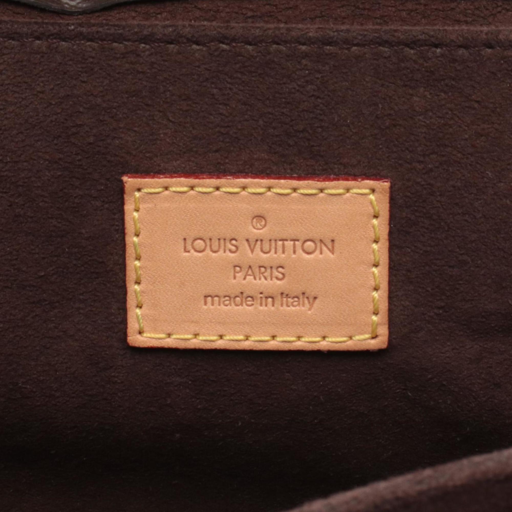 Louis Vuitton Brown Monogram Coated Canvas Leather Handbag Pochette