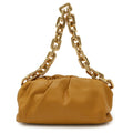 Bottega Veneta Mustard Yellow Leather Pouch Shoulder Bag
