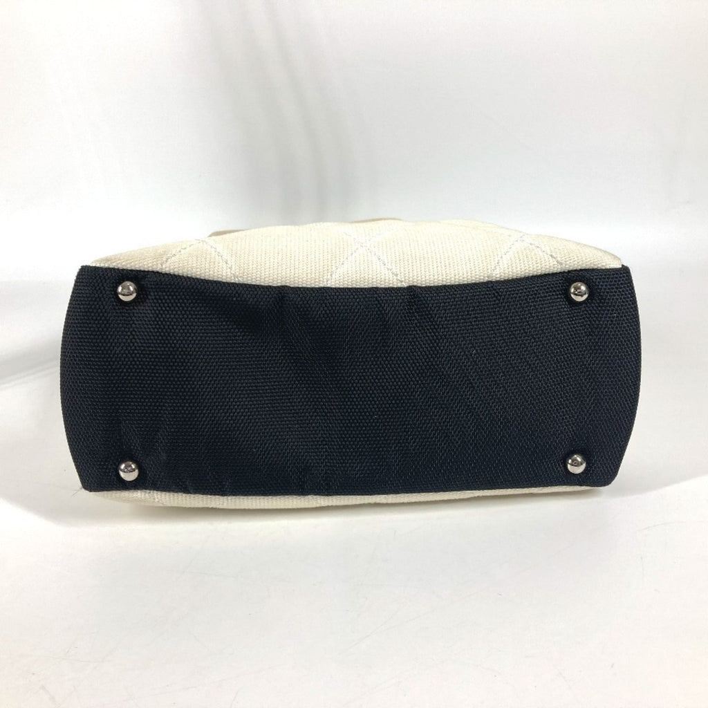 Chanel Black White Canvas Shoulder Bag Tote Bag
