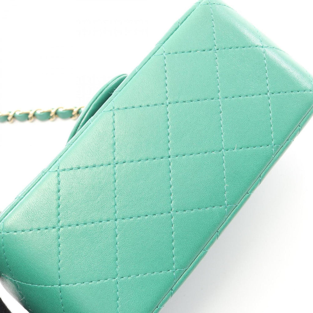 Chanel Green Leather Handbag Shoulder Bag
