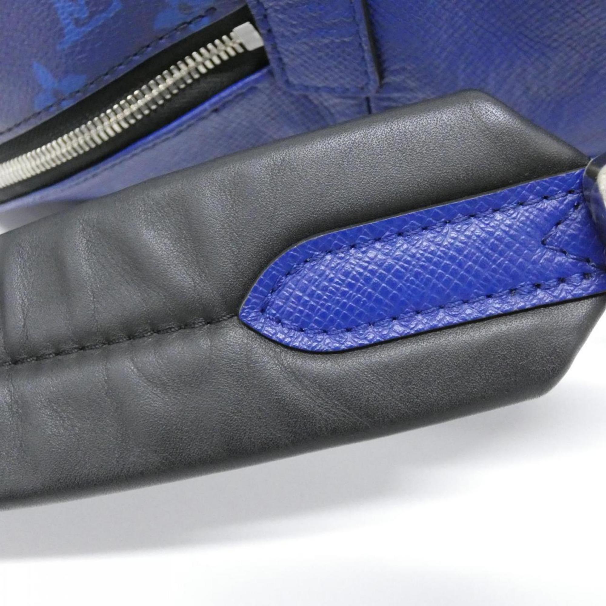 Louis Vuitton Cobalt Coated Canvas Leather Backpack