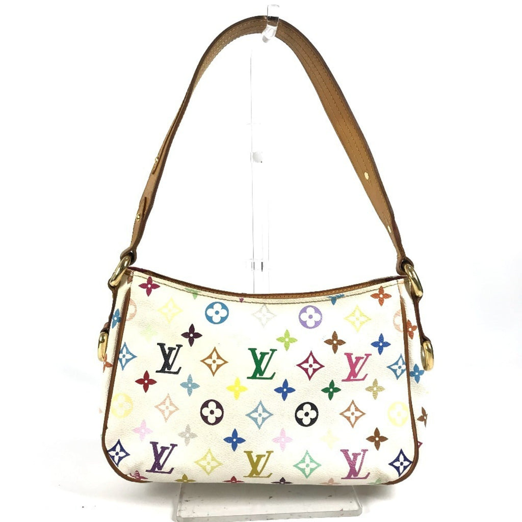 Louis Vuitton White Coated Canvas Shoulder Bag