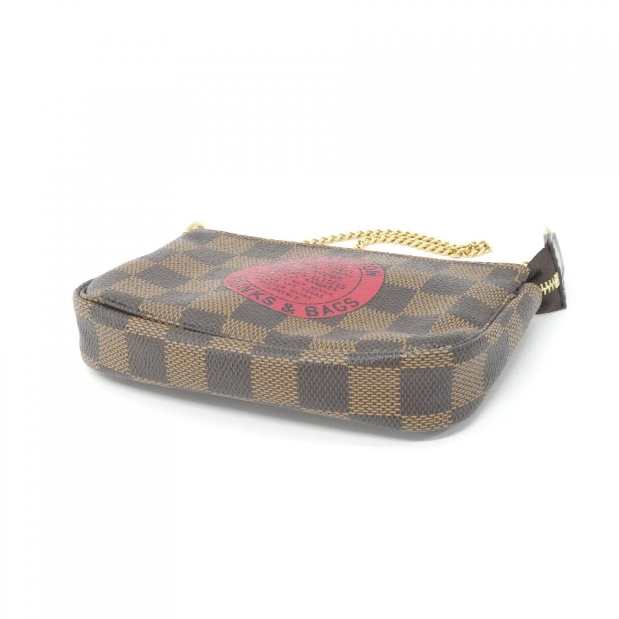 Louis Vuitton Damier Ebene Coated Canvas Pochette Pouch