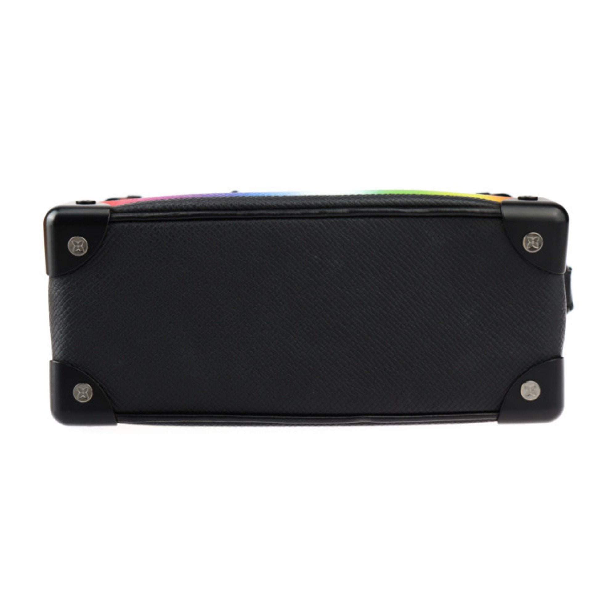 Louis Vuitton Black Multi-Color Taiga Leather Handbag Pochette Shoulder Bag