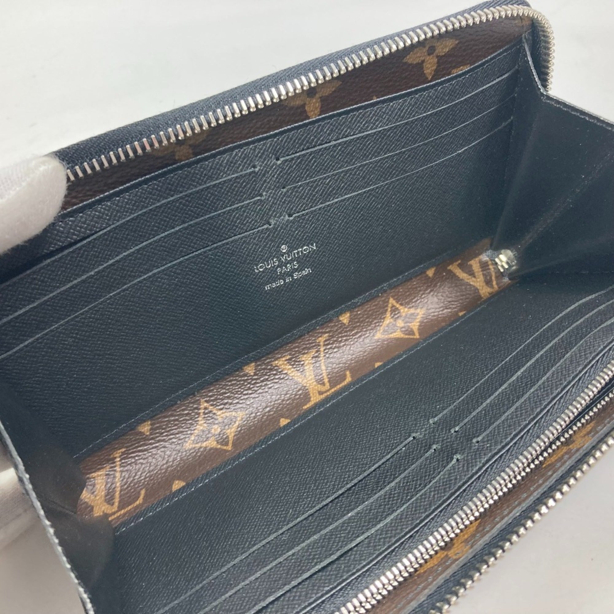 Louis Vuitton Monogram Macassar Black Brown Monogram Long Wallet