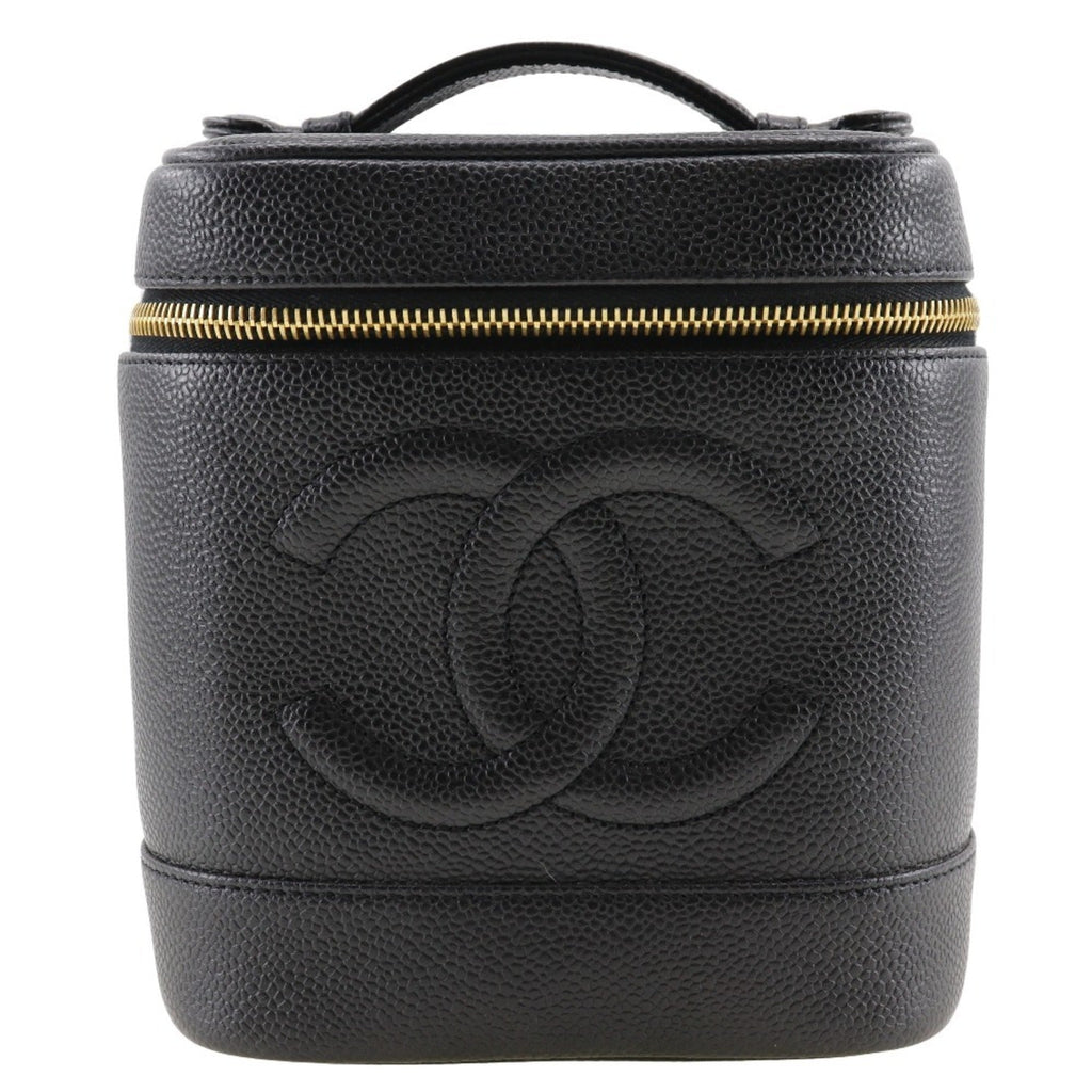 Chanel Black Caviar Leather Handbag Pouch