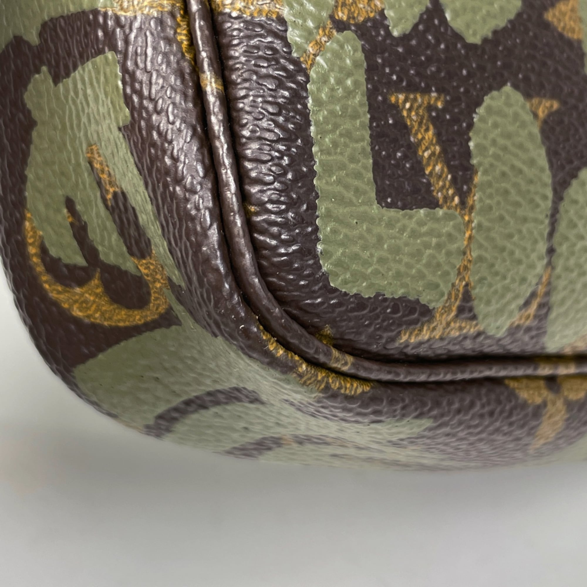 Louis Vuitton Brown Khaki Monogram Graffiti Pochette Pouch