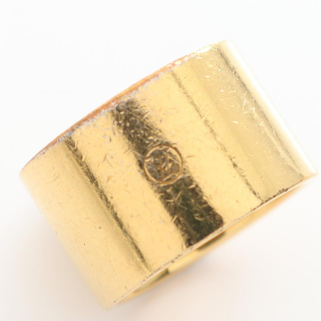 Louis Vuitton Gold Silver Gold Plating Stainless Steel Band Ring