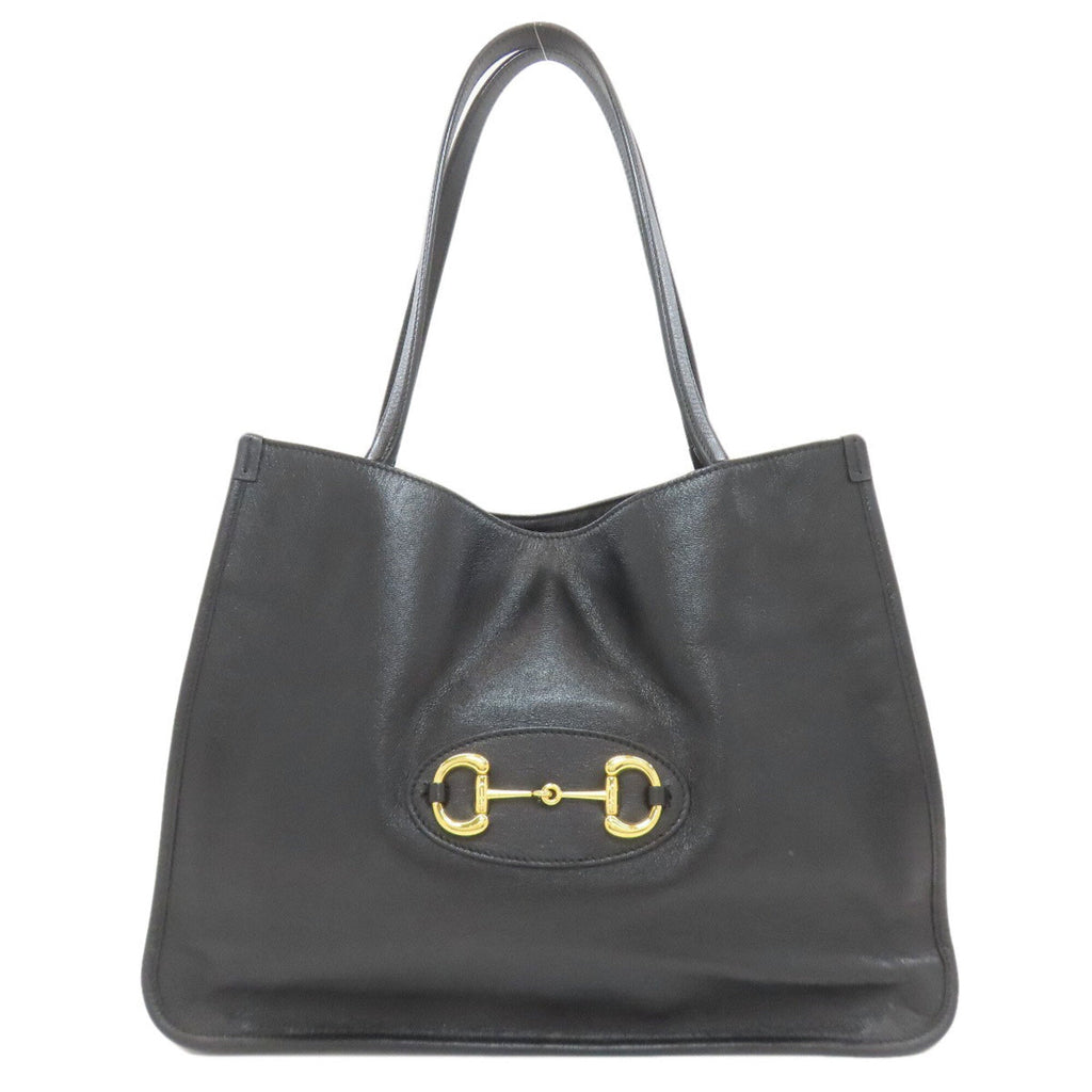 Gucci Black Leather Tote Bag (Pre-Owned)