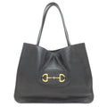 Gucci Black Leather Tote Bag (Pre-Owned)