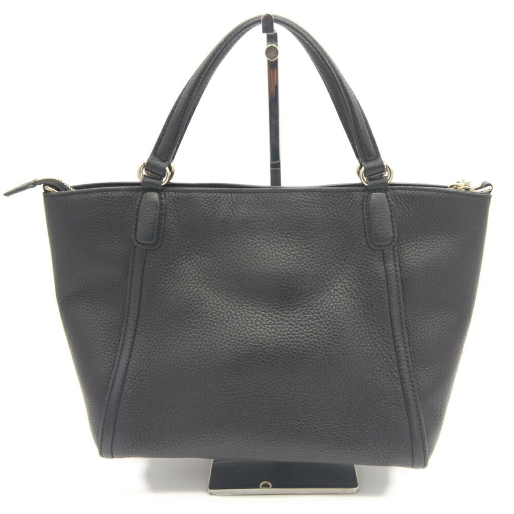 Gucci Black Leather Handbag Shoulder Bag (Pre-Owned)
