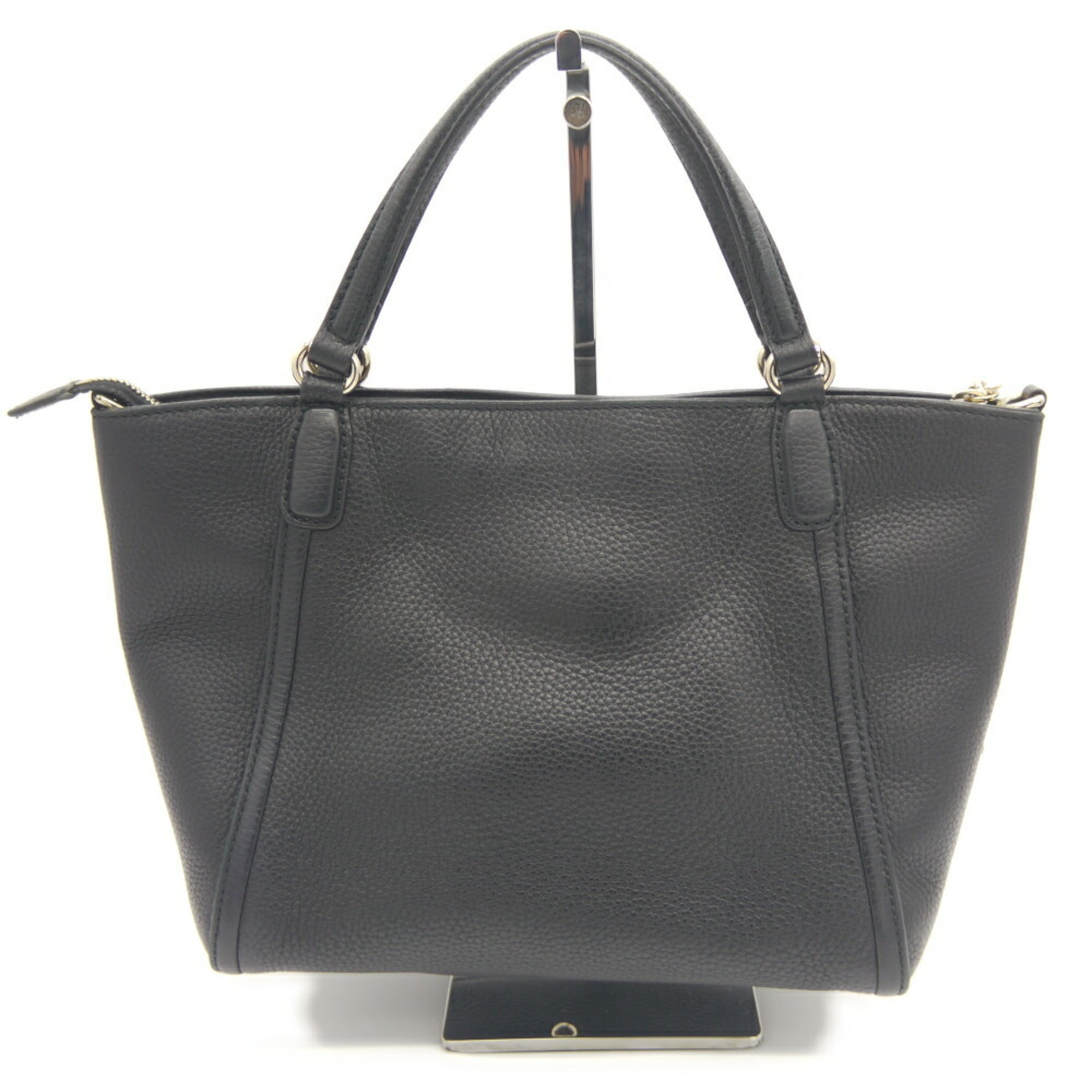 Gucci Black Leather Handbag Shoulder Bag (Pre-Owned)