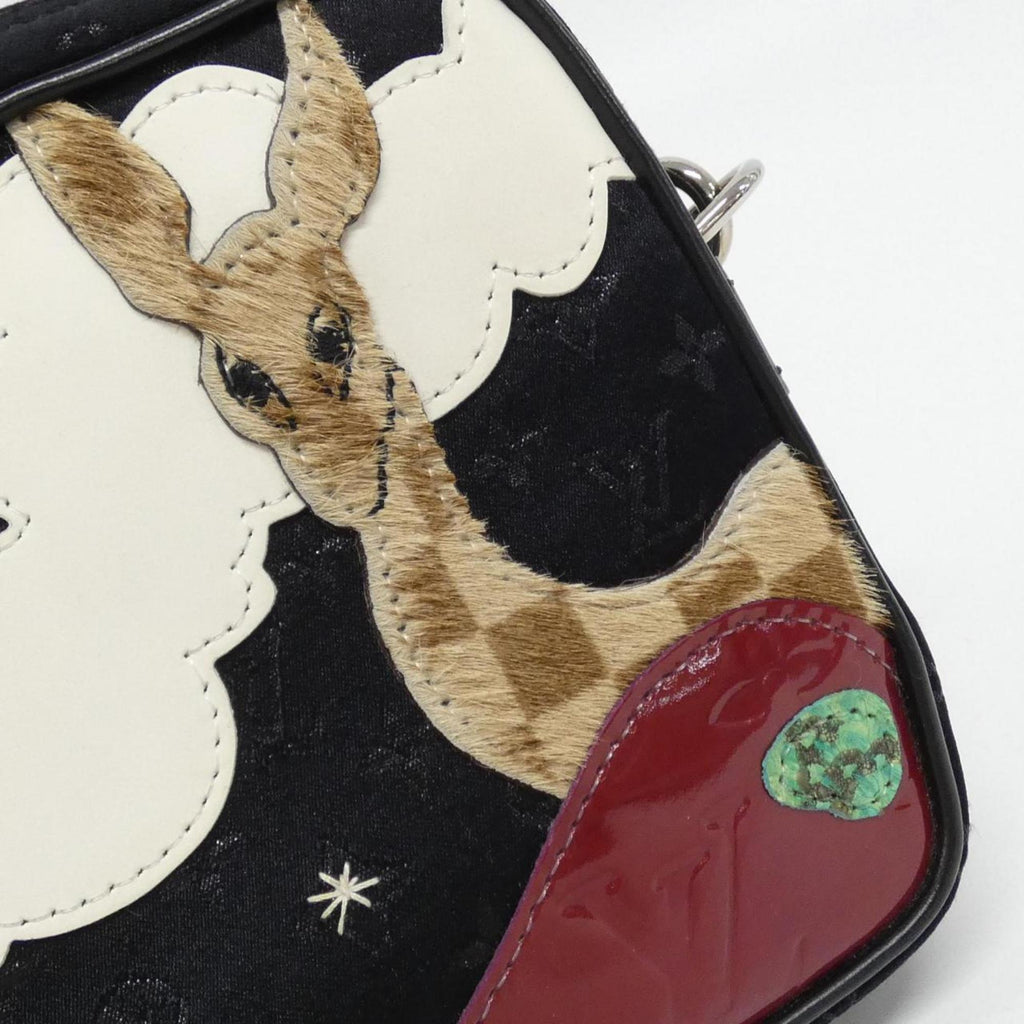 Louis Vuitton Black Satin Pochette Pouch