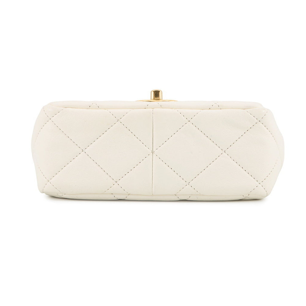 Chanel White Leather Handbag Shoulder Bag