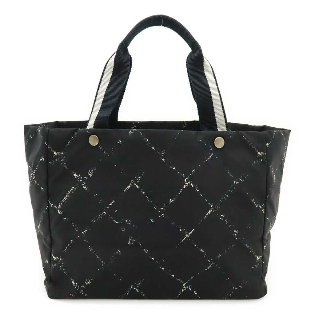 Chanel Black Red Color Nylon Shoulder Bag Tote Bag