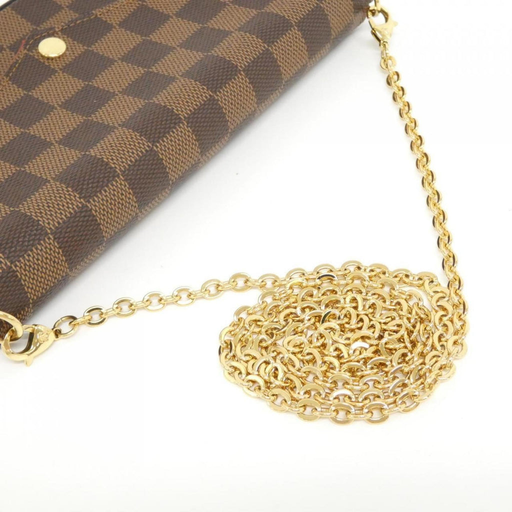 Louis Vuitton Damier Ebene Coated Canvas Pochette Shoulder Bag