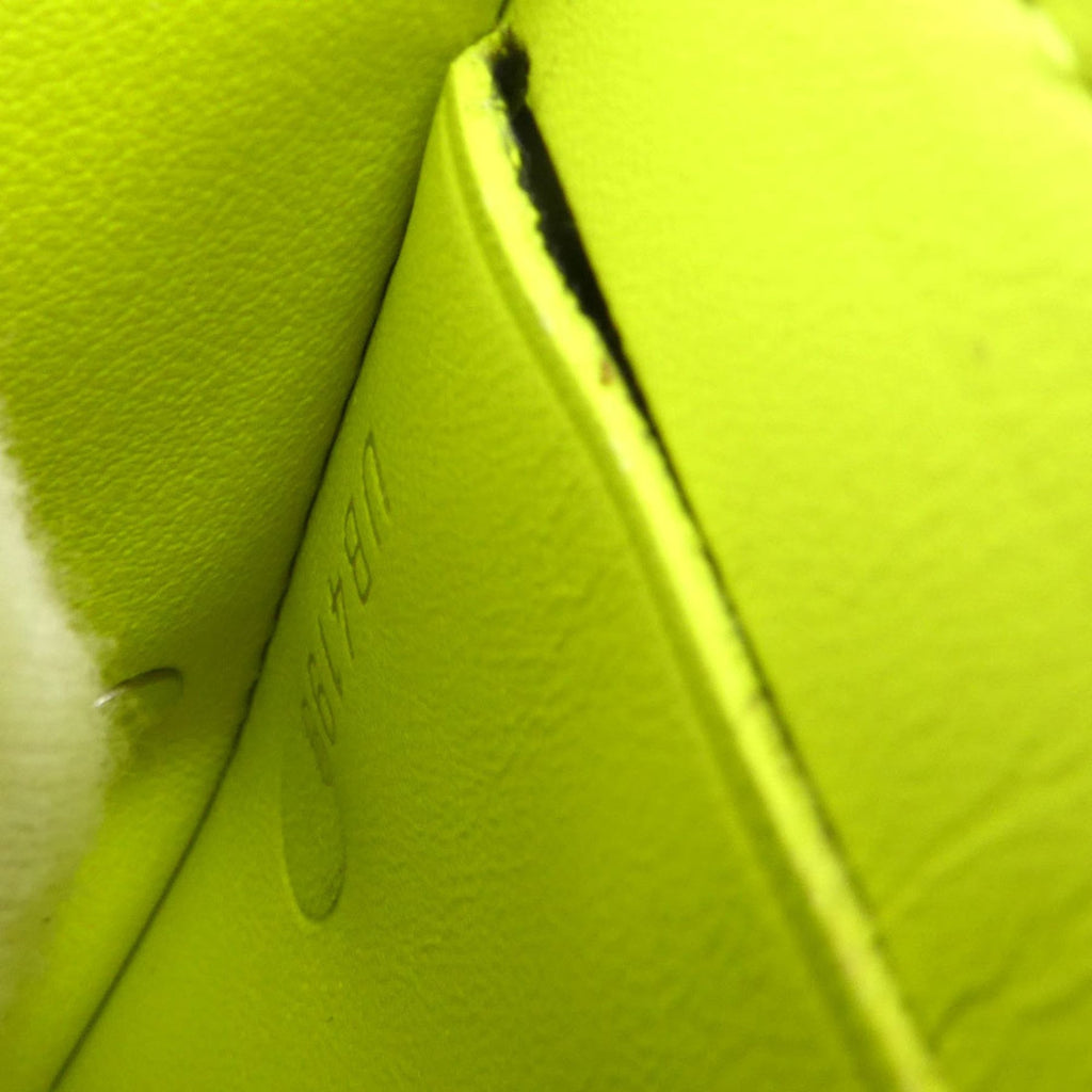 Louis Vuitton Green Yellow Pvc Leather Wallet (Tri-Fold)