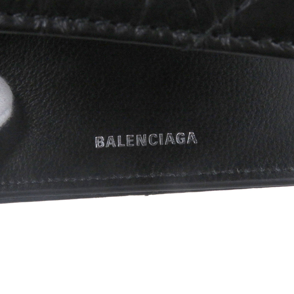 Balenciaga Black Leather Wallet (Tri-Fold)