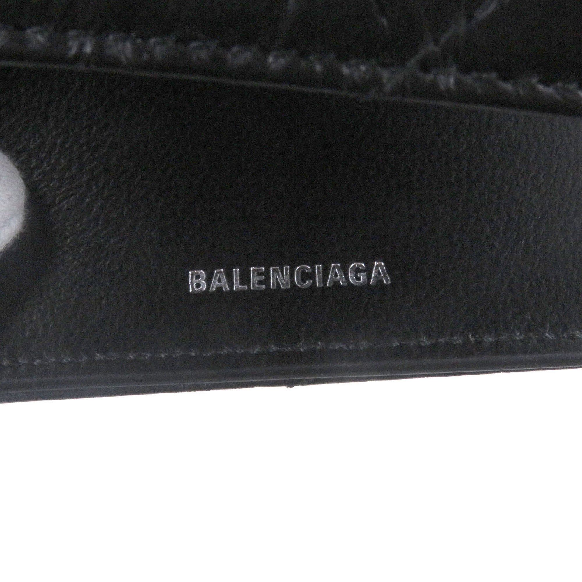 Balenciaga Black Leather Wallet (Tri-Fold)