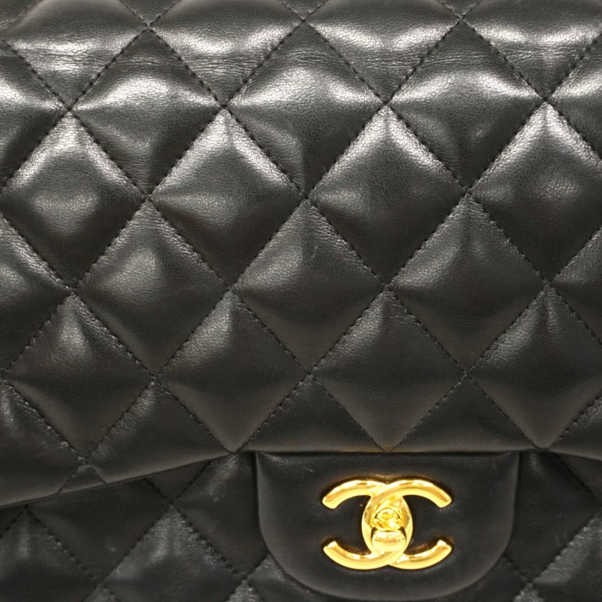 Chanel Black Leather Shoulder Bag
