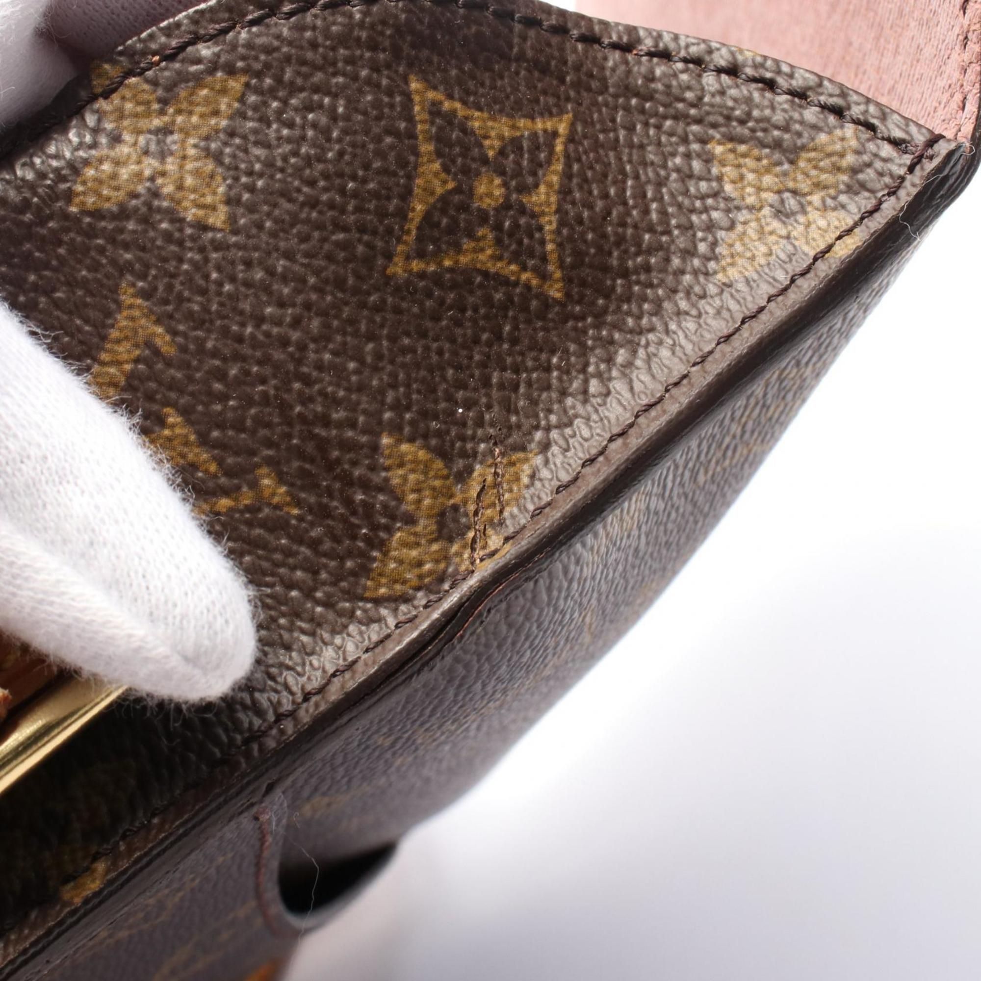 Louis Vuitton Monogram Brown Coated Canvas Leather Shoulder Bag