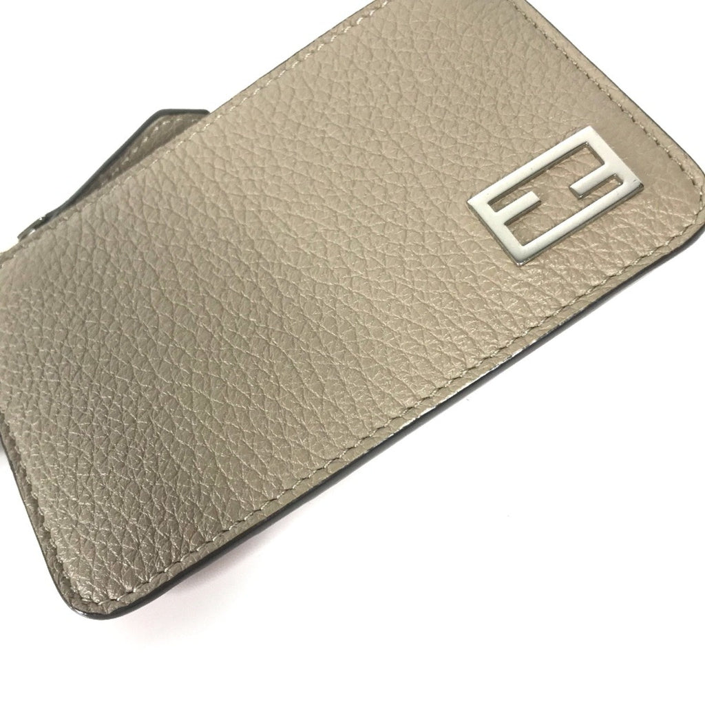 Fendi Beige Leather Coin Purse/Coin Case