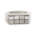 Louis Vuitton Silver Metal Band Ring