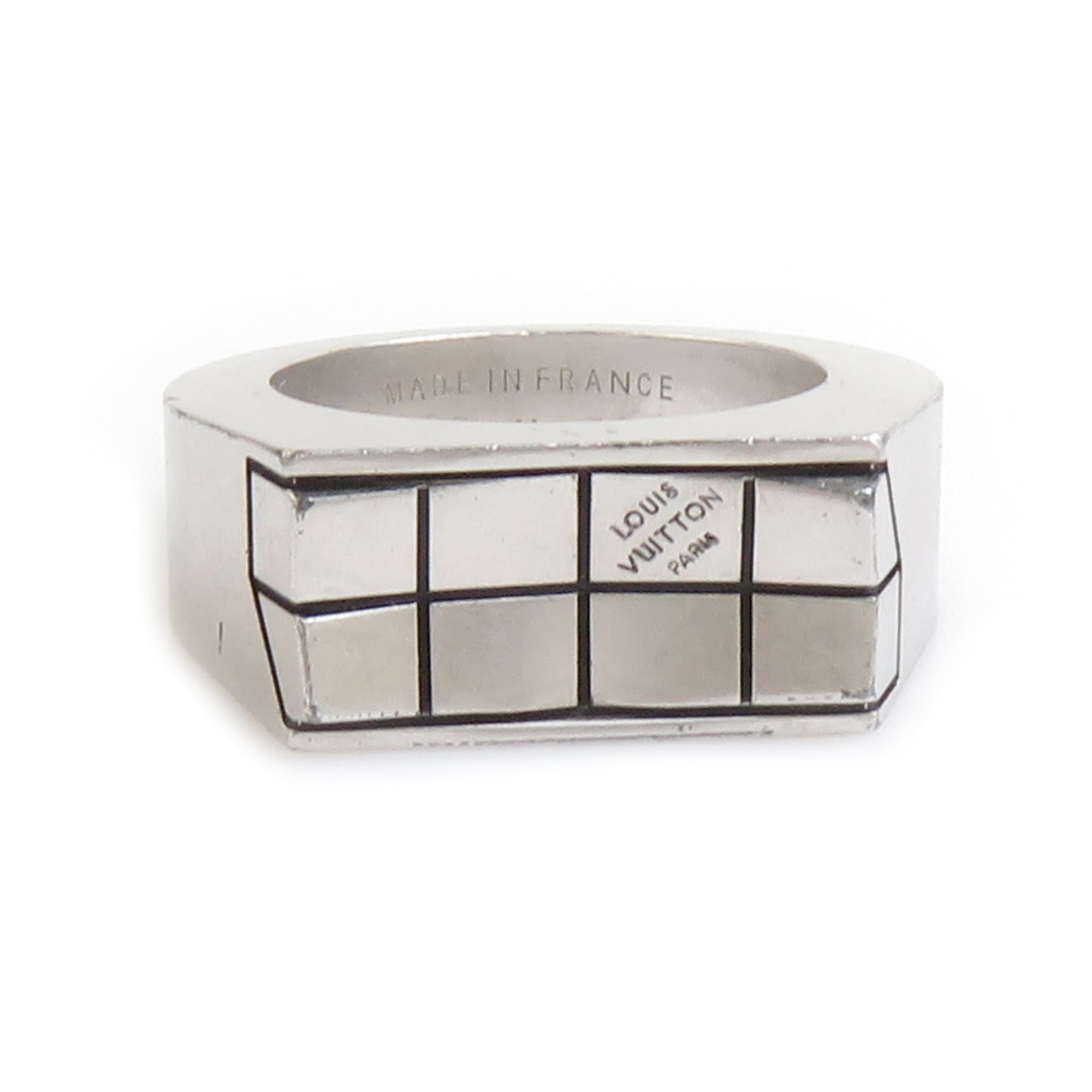 Louis Vuitton Silver Metal Band Ring