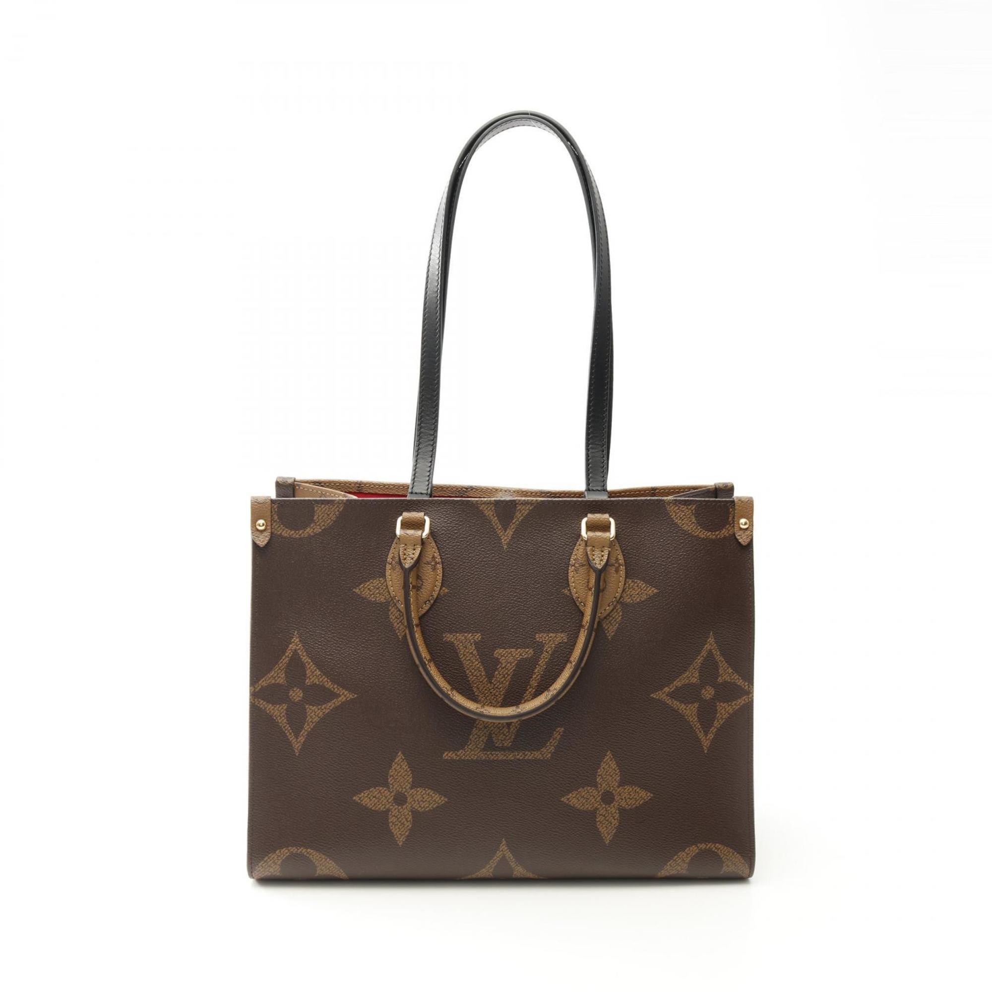 Louis Vuitton Beige Brown Coated Canvas Tote Bag