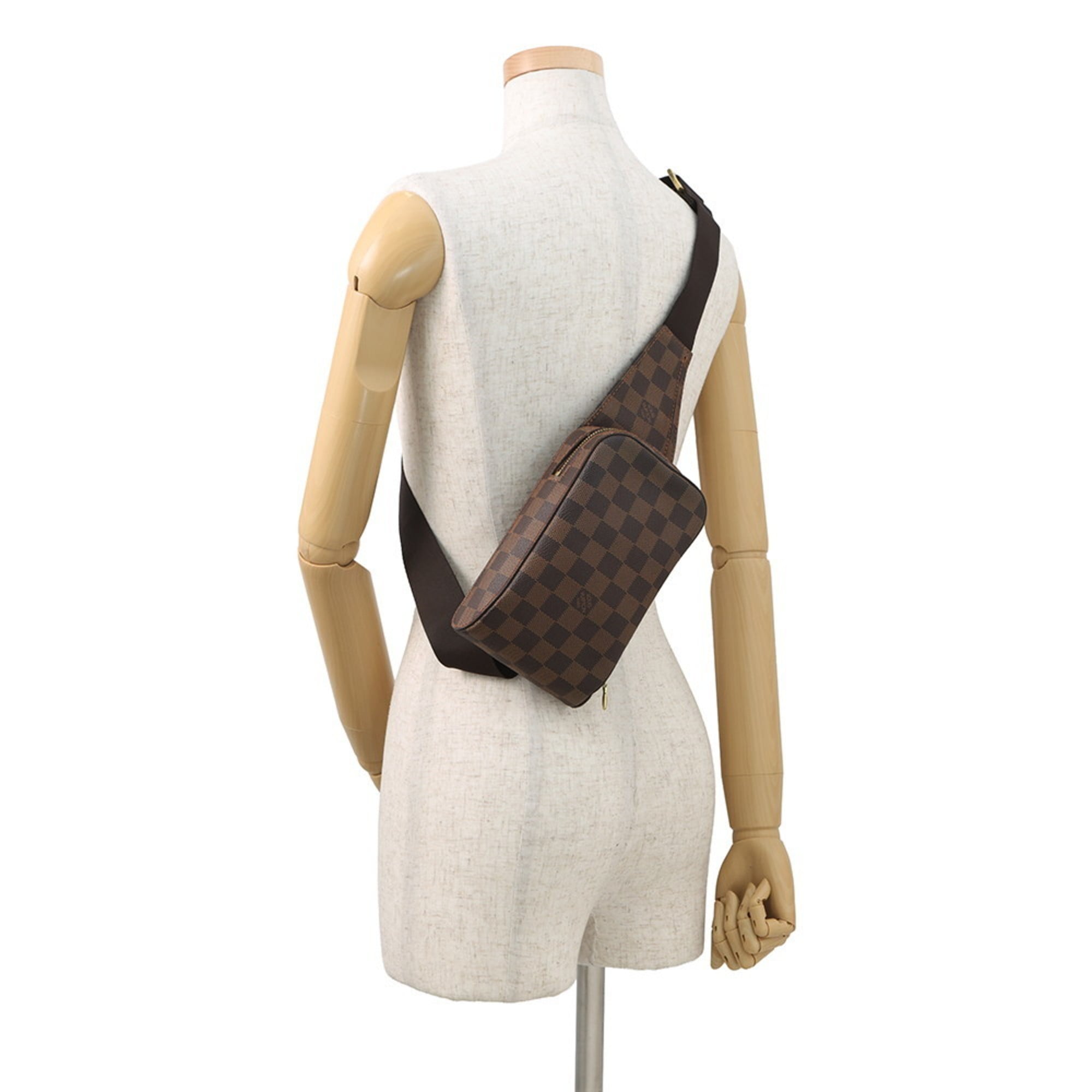 Louis Vuitton Brown Damier Canvas Ebene Damier Canvas Pouch Shoulder Bag Sling Bag