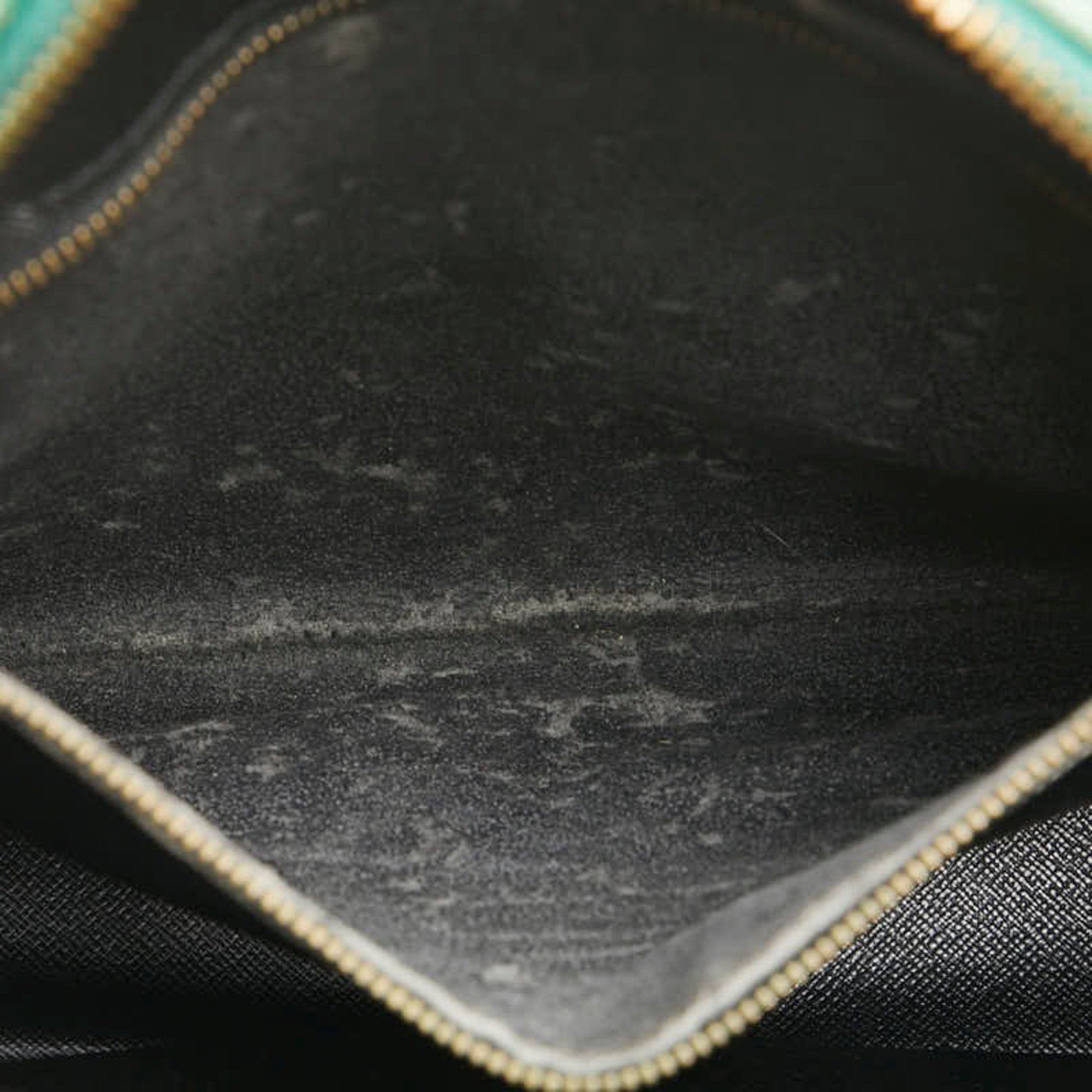 Louis Vuitton Borneo Green Leather Shoulder Bag