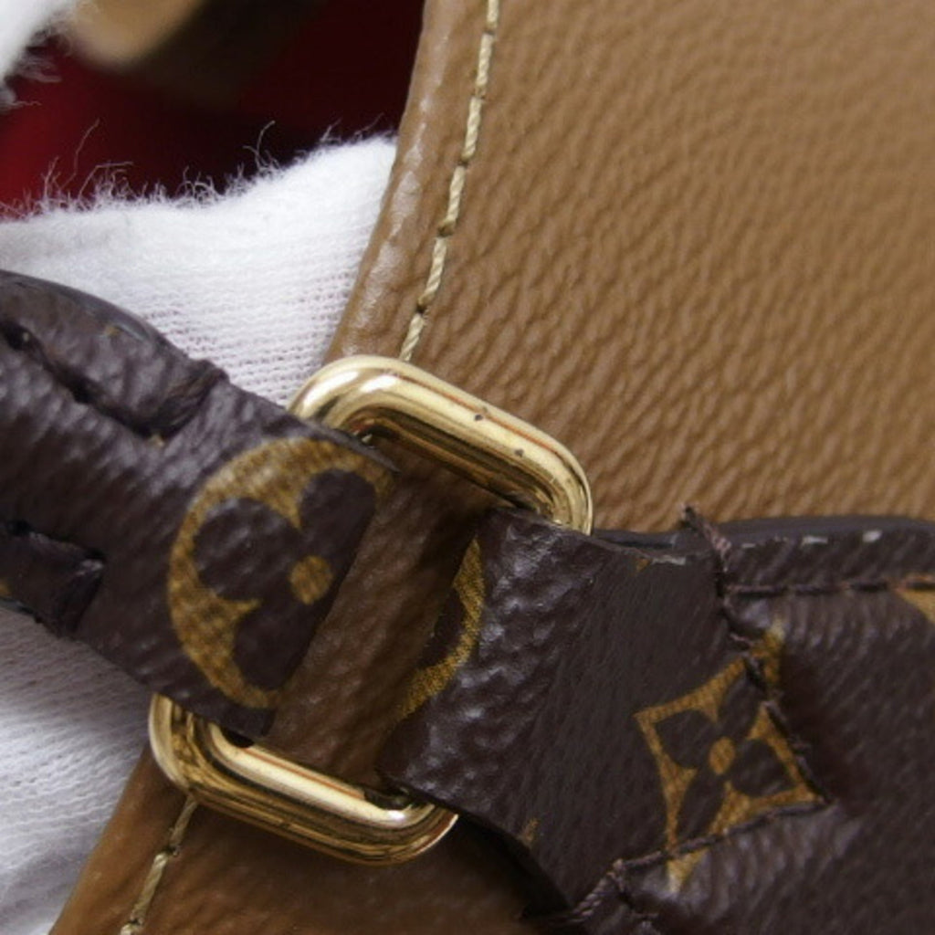 Louis Vuitton Monogram Dark Brown Marron Monogram Monogram Reverse Shoulder Bag Tote Bag