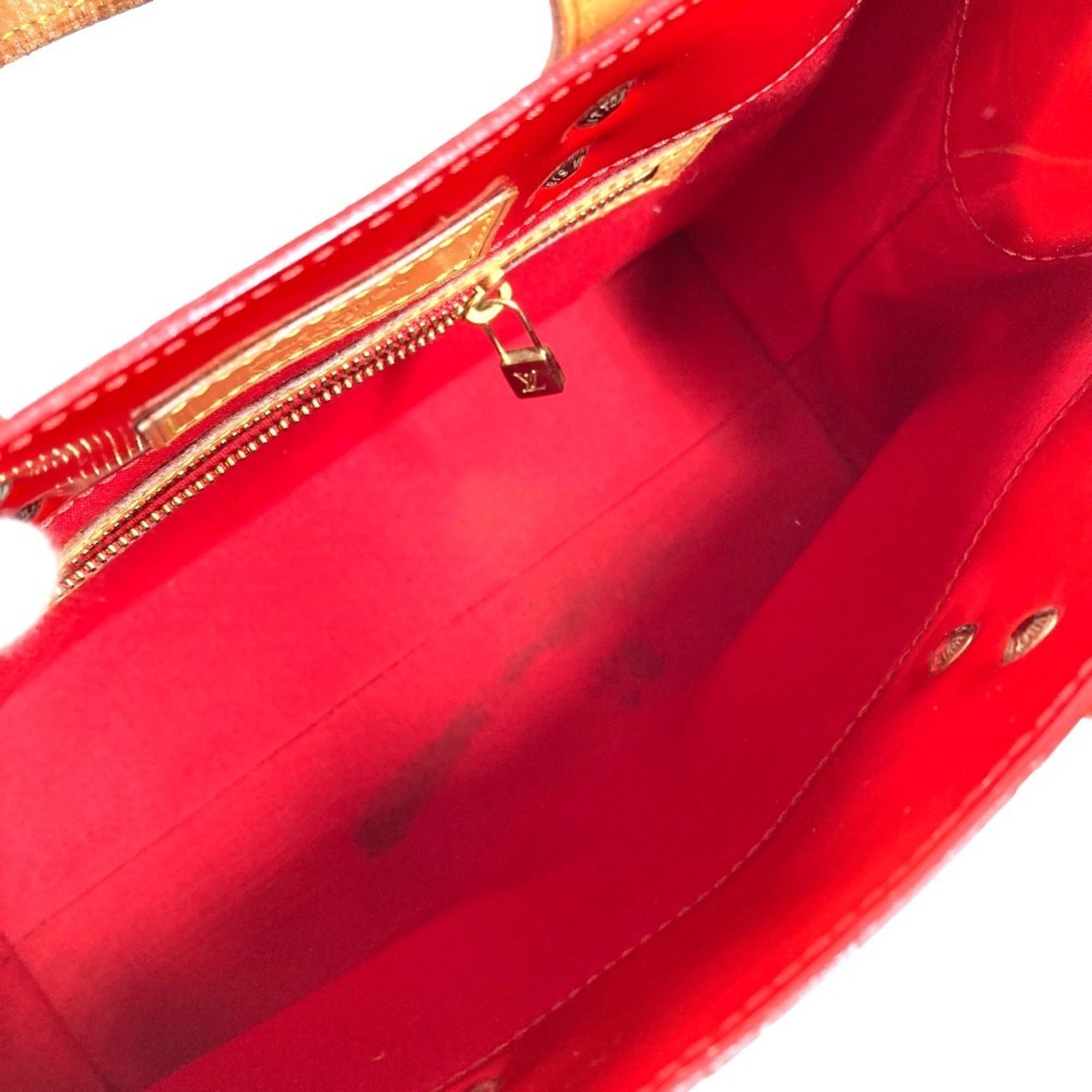 Louis Vuitton Red Color Rouge Monogram Vernis Handbag Tote Bag