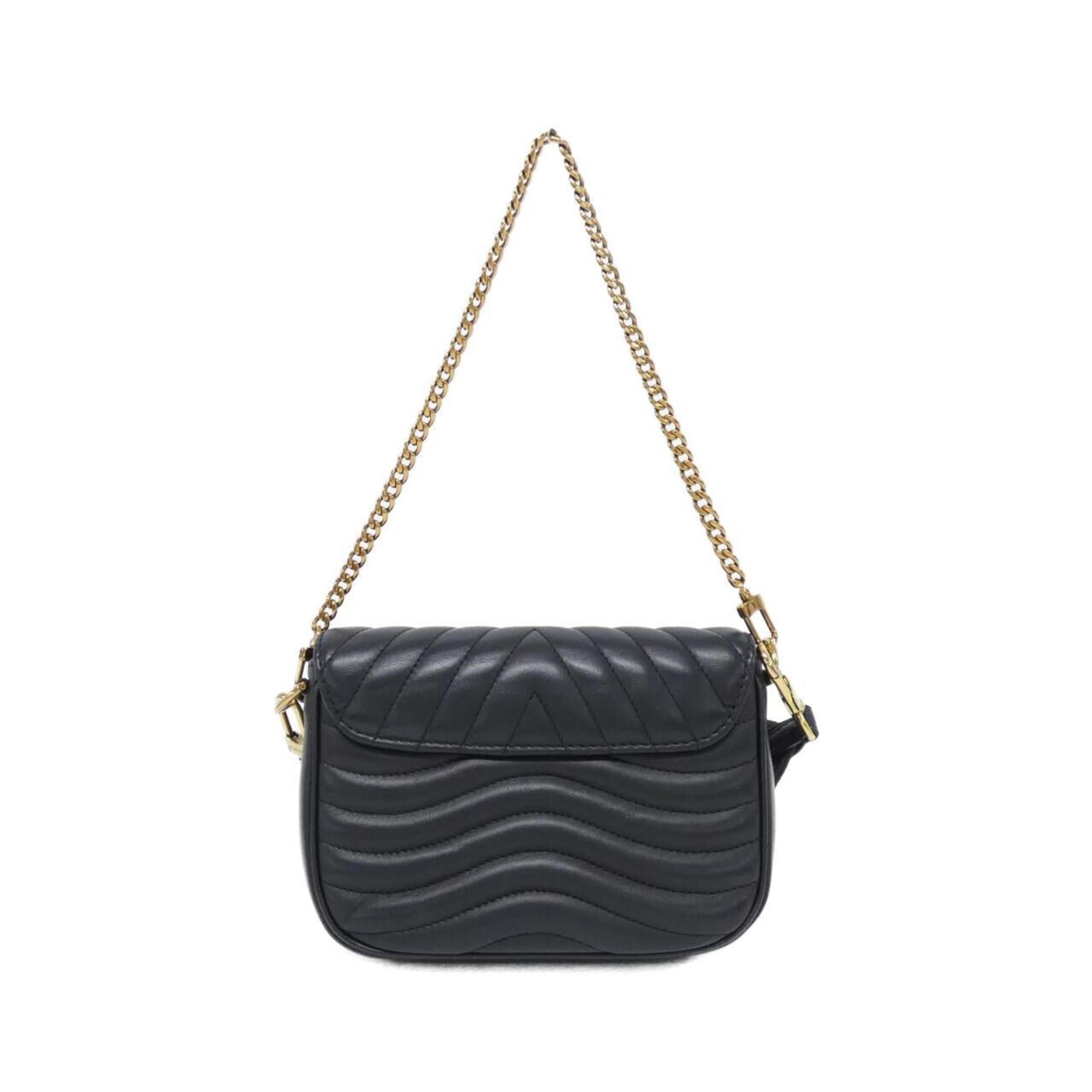 Louis Vuitton Black Leather Pochette Shoulder Bag