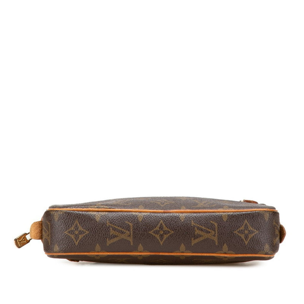Louis Vuitton Brown Pvc Leather Pochette Shoulder Bag
