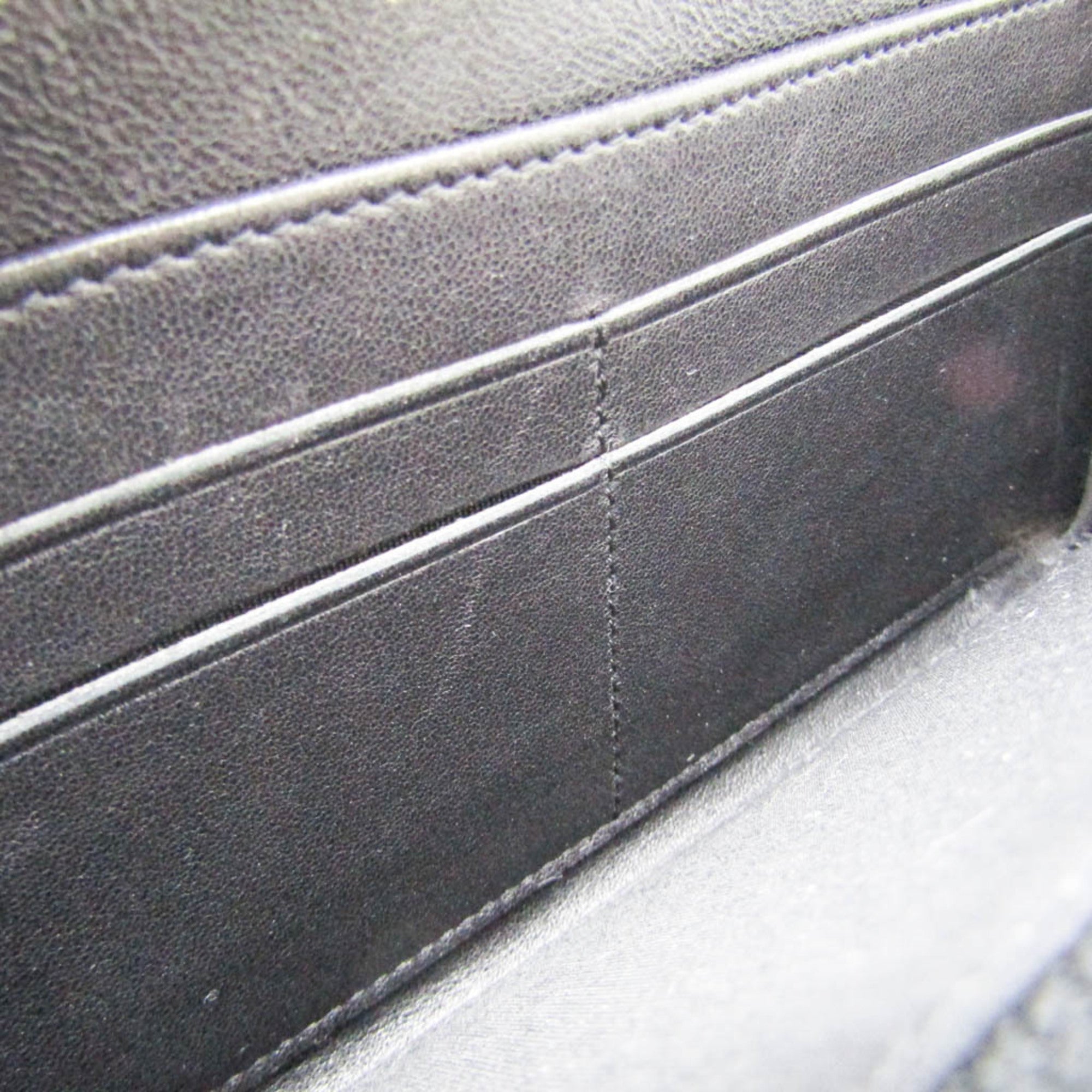 Chanel Black Leather Long Wallet (Bi-Fold)