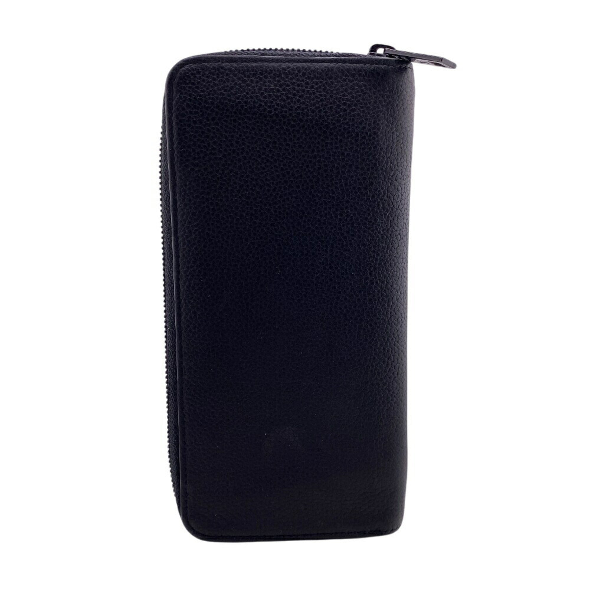 Louis Vuitton Black Leather Long Wallet
