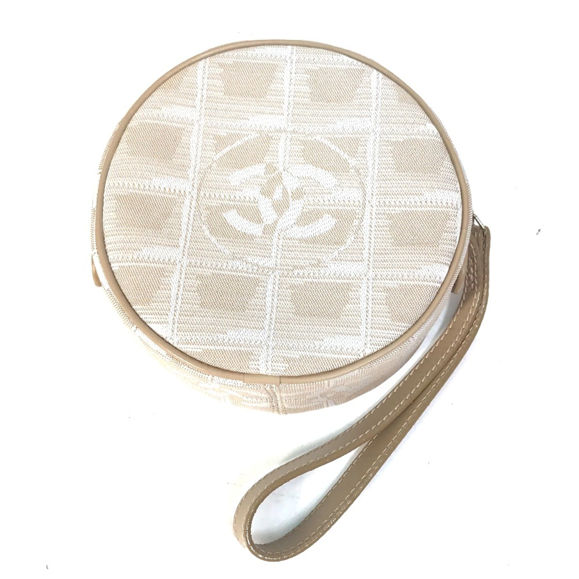 Chanel Beige Cloth Pouch