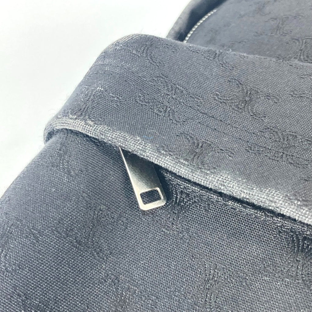 Celine Black Canvas Leather Backpack