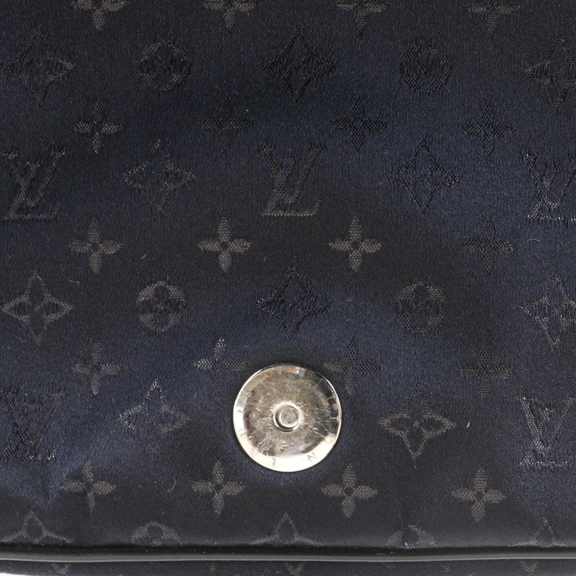 Louis Vuitton Black Monogram Satin Monogram Vernis Leather Shoulder Bag